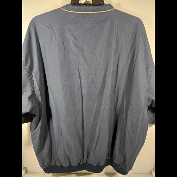 Bolle' Golf Pullover Windbreaker Mens XL V-Neck Blue Pockets Short Sleeve - Picture 5 of 5